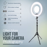 18" LED Ring Light with Portable Thick Tripod Light Stand