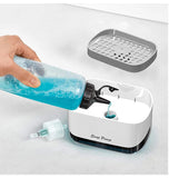 Kitchen Dishwashing Soap Pump Dispenser with Sponge Holder, 2021 2-in-1 Countertop Dispenser 12.5 Ounces