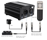 BM-800 Condenser Microphone,complete Kit with Phantom Power and Sound card