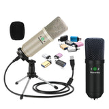 Professional Condenser Microphone kit, for mobile phone Laptop live streaming podcast PC microphone